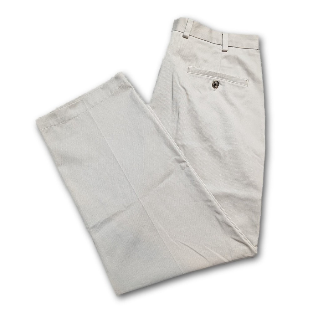 Brooks Brothers Advantage Chino Mens Pants Elliot Khaki 35x30 Classic Pleated